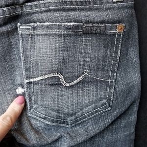 7 for all man kind black jeans size 26